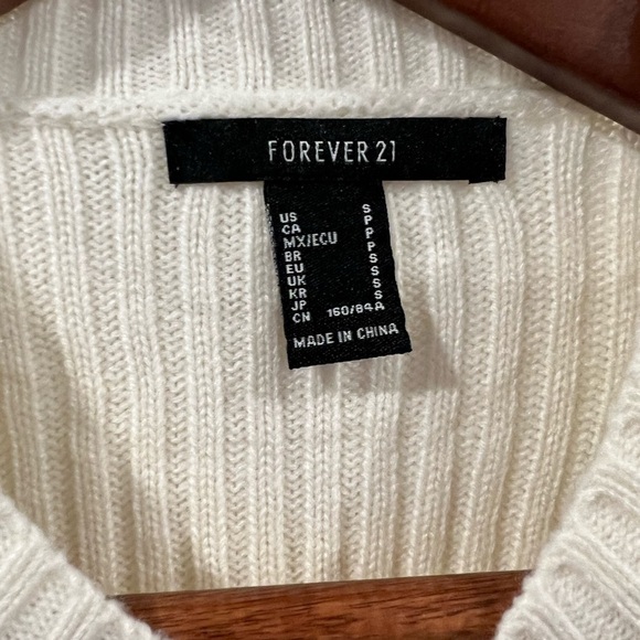 Forever 21 Ribbed Cream Crop Top - Picture 7 of 7